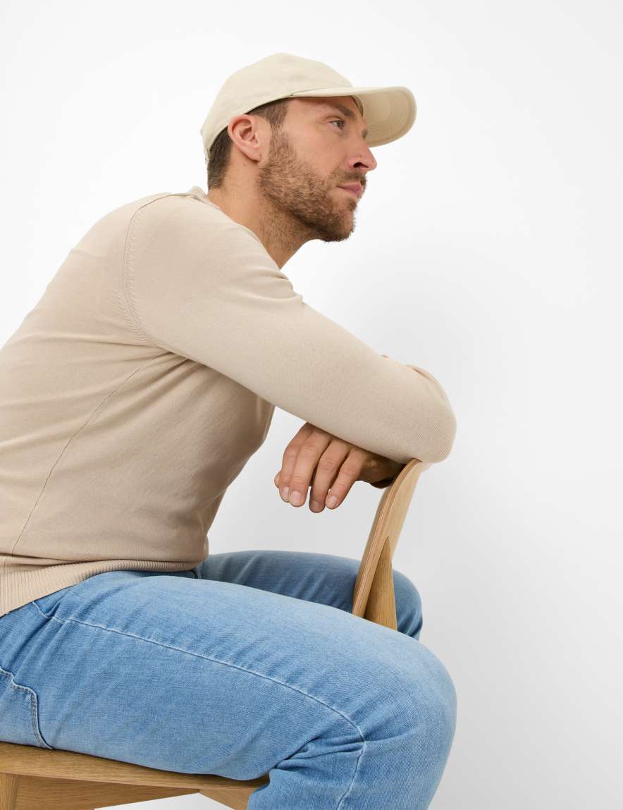 Eurex By Brax Men's Fashion Sweaters Style VICO Beige ➜ - Buy Now At Brax