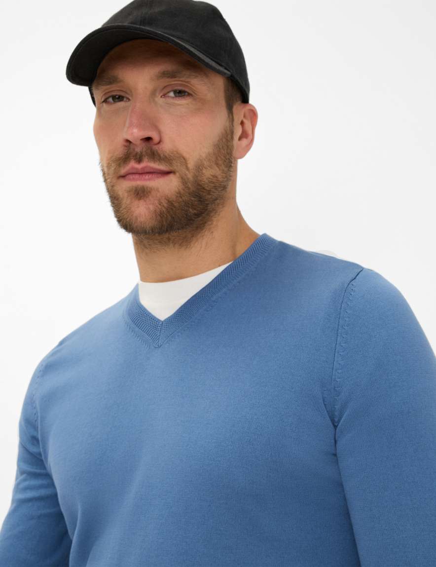 Eurex By Brax Men's Fashion Sweaters Style VICO Blue ➜ - Buy Now At Brax