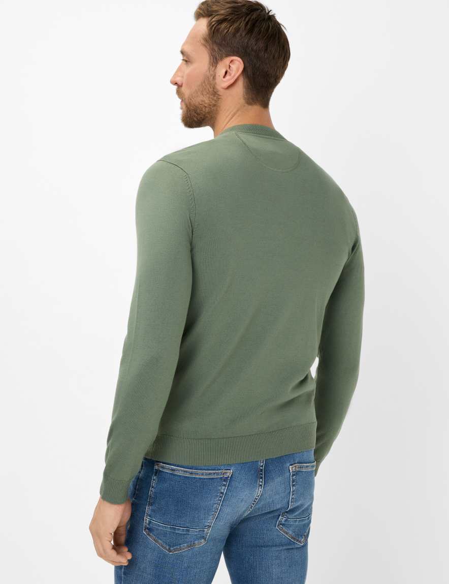 Eurex By Brax Men's Fashion Sweaters Style VICO Green ➜ - Buy Now At Brax