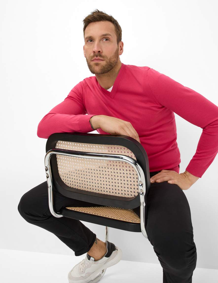 Eurex By Brax Men's Fashion Sweaters Style VICO Light Red ➜ - Buy At Brax