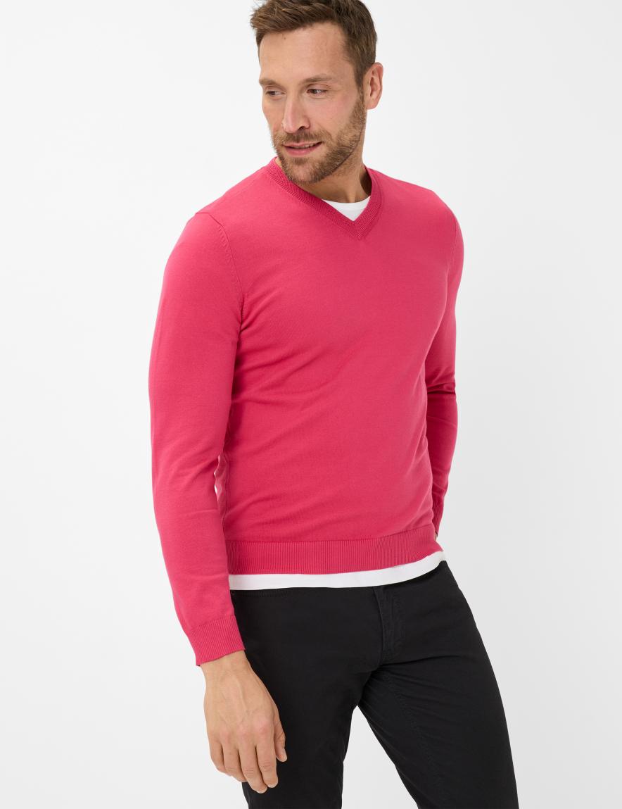 eurex by brax Men's fashion Sweaters Style VICO Light Red ➜ - buy at Brax