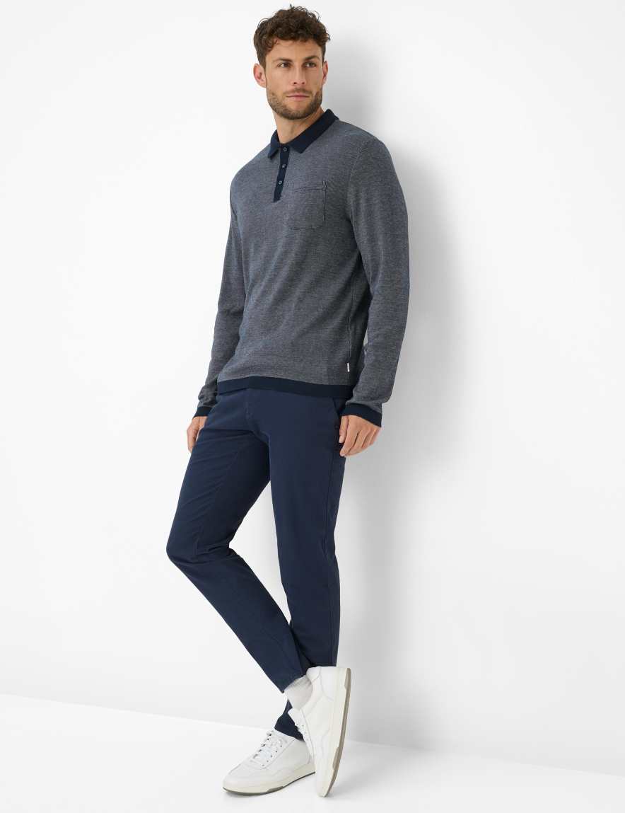 Eurex By Brax Men's Fashion T-shirts Style PAROS Dark Blue