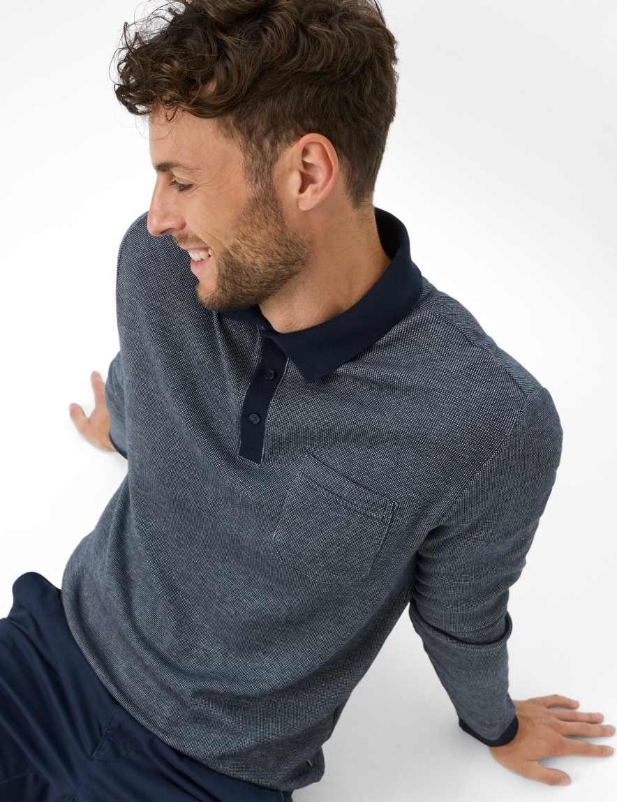 Eurex By Brax Men's Fashion T-shirts Style PAROS Dark Blue