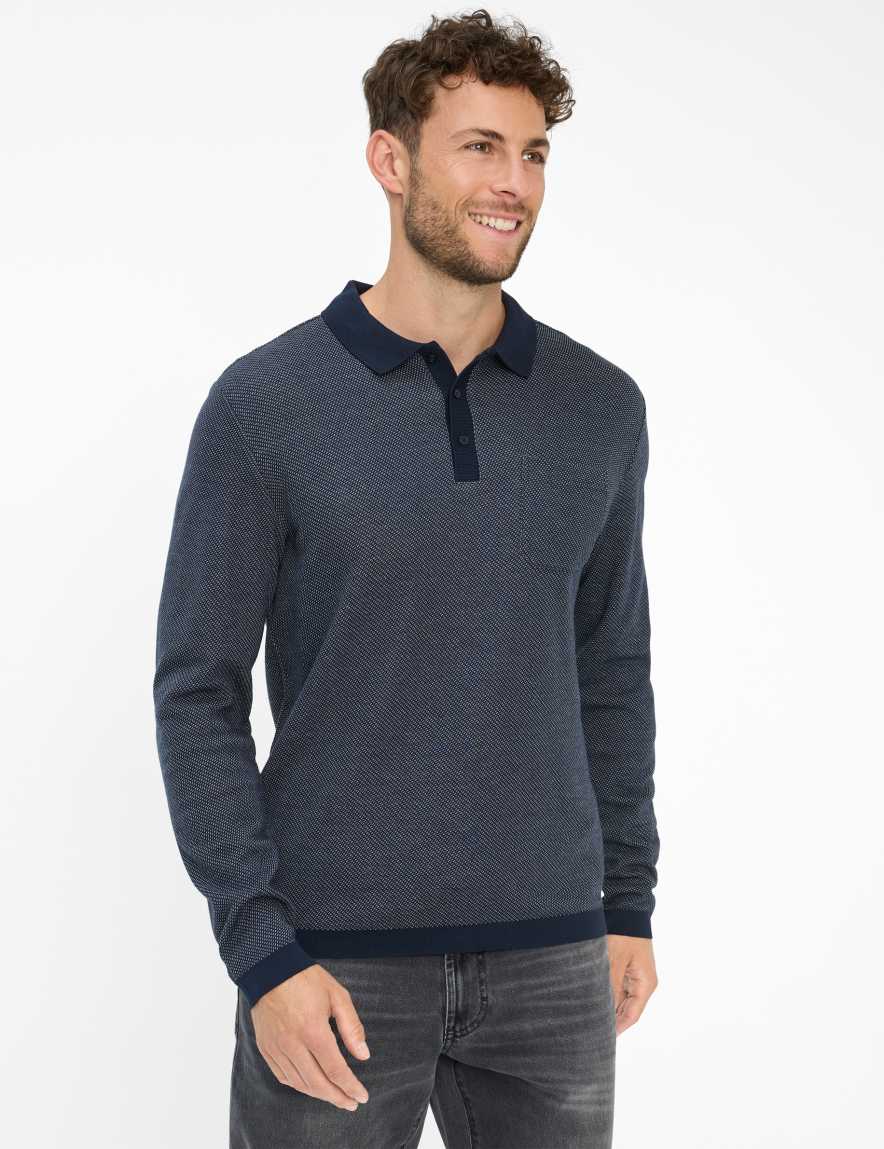 eurex by brax Men's fashion T-shirts Style PAROS Dark Blue