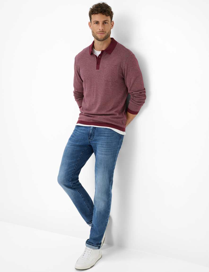 Eurex By Brax Men's Fashion T-shirts Style PAROS Dark Red ➜ - Buy At Brax