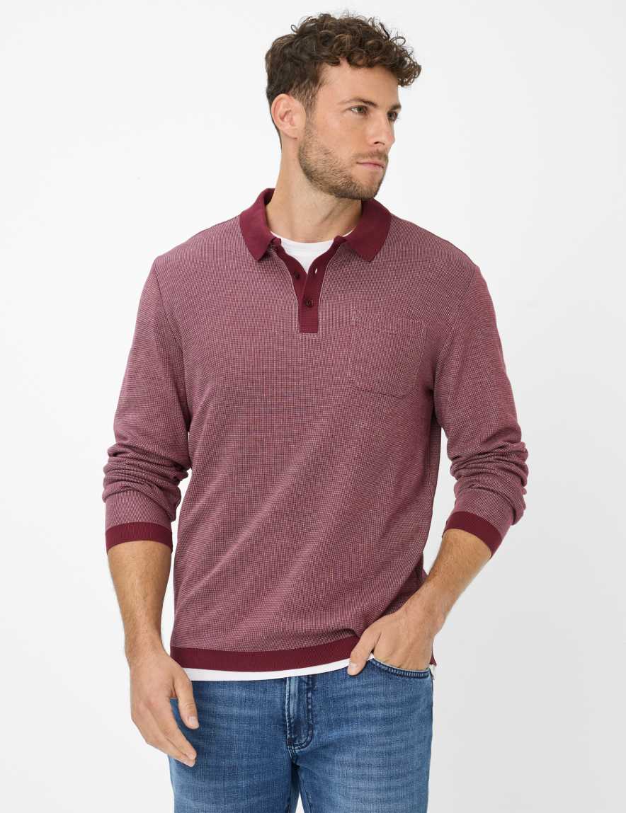 eurex by brax Men's fashion T-shirts Style PAROS Dark Red ➜ - buy at Brax