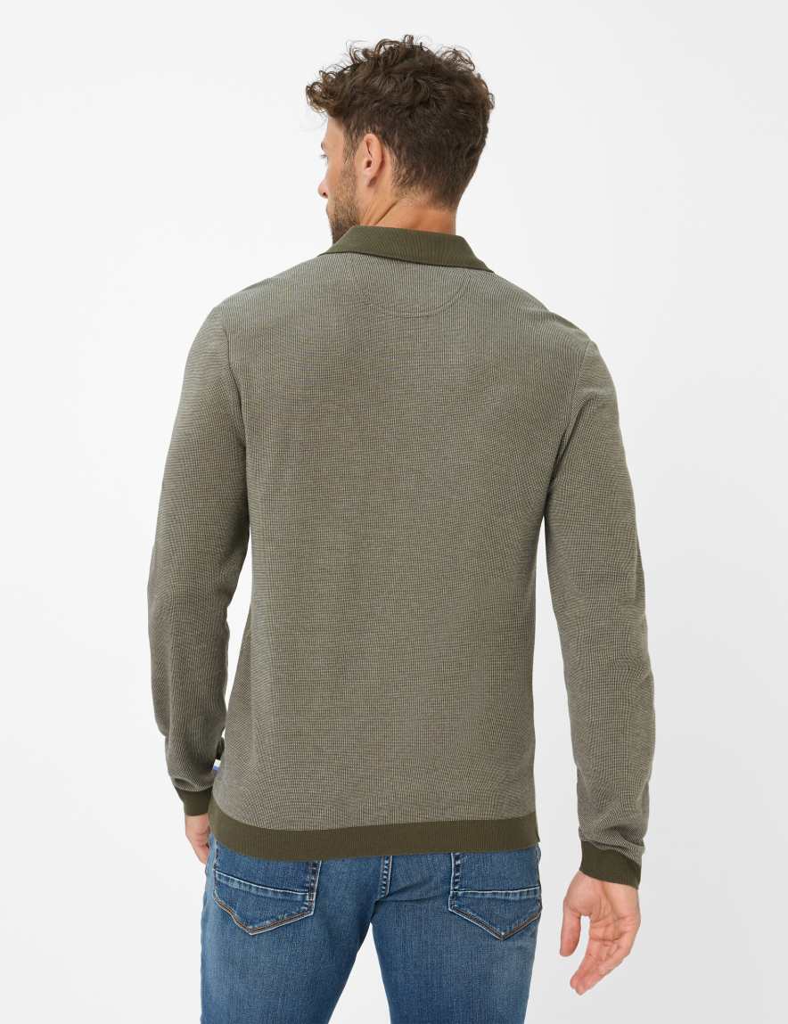 Eurex By Brax Men's Fashion T-shirts Style PAROS Green - Olive