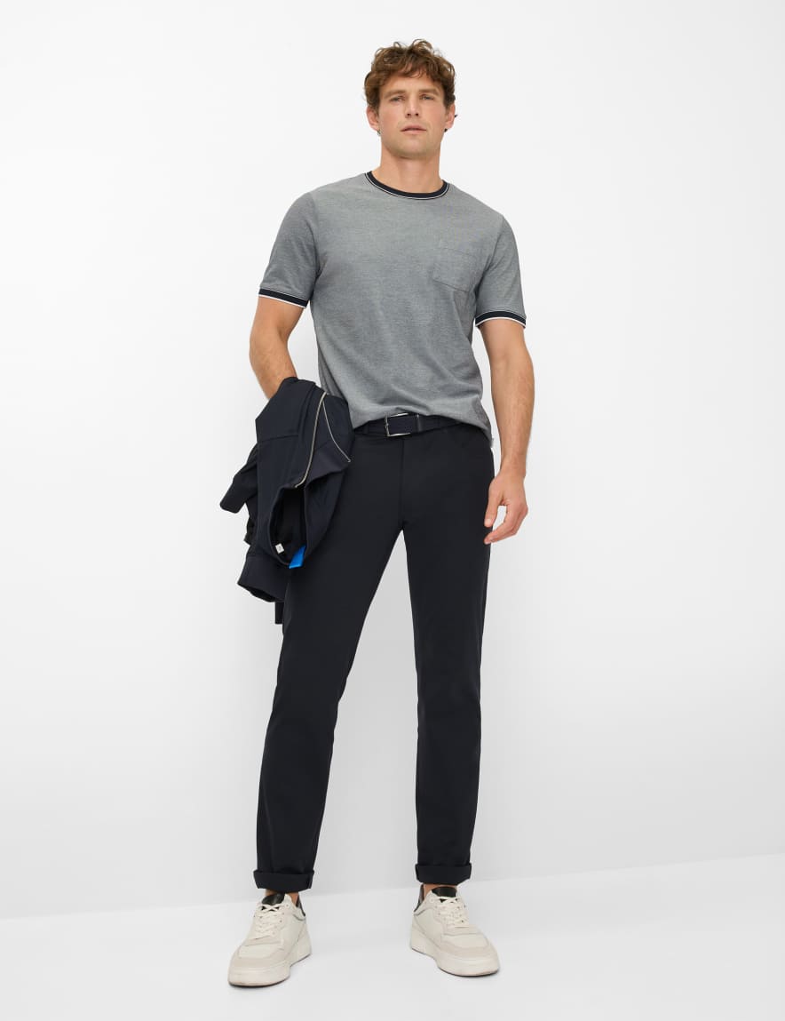 Eurex By Brax Men's Fashion T-shirts Style TED Dark Blue ➜ - Buy At Brax