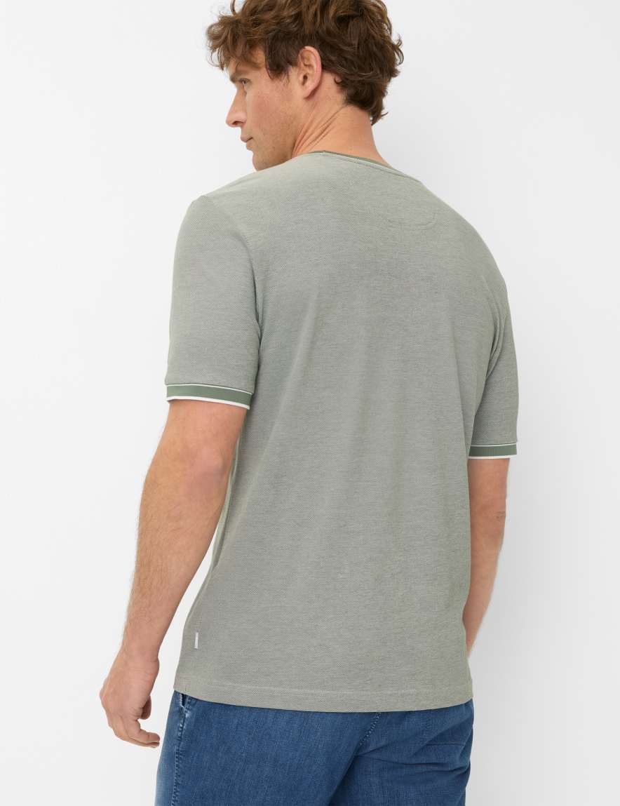 Eurex By Brax Men's Fashion T-shirts Style TED Green ➜ - Buy Now At Brax