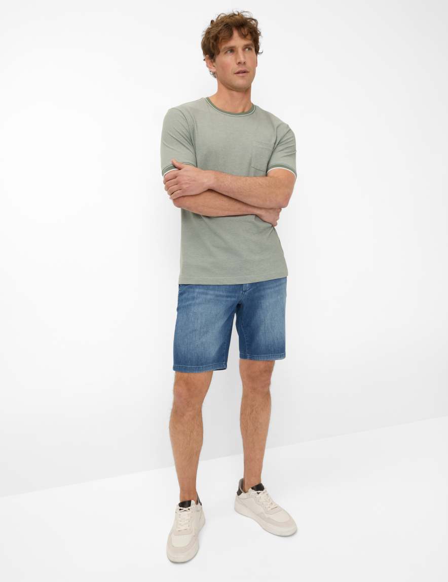 Eurex By Brax Men's Fashion T-shirts Style TED Green ➜ - Buy Now At Brax