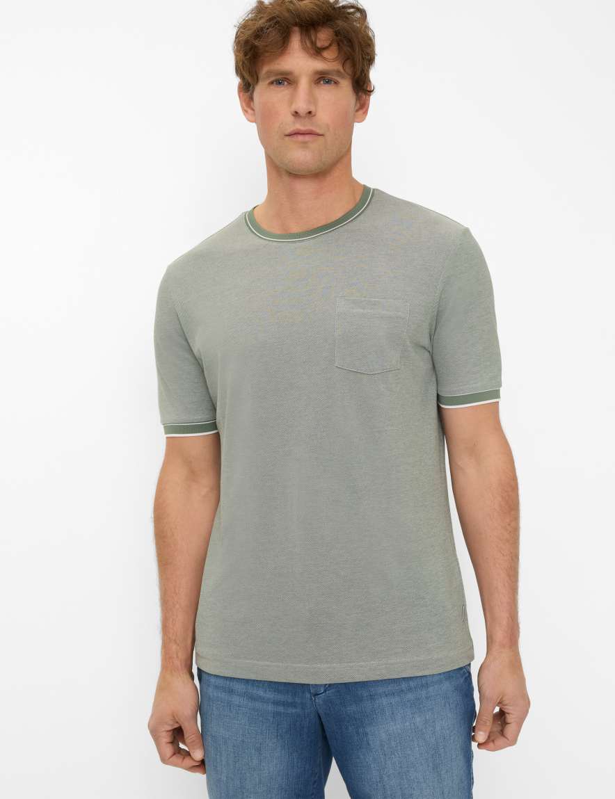 eurex by brax Men's fashion T-shirts Style TED Green ➜ - buy now at Brax