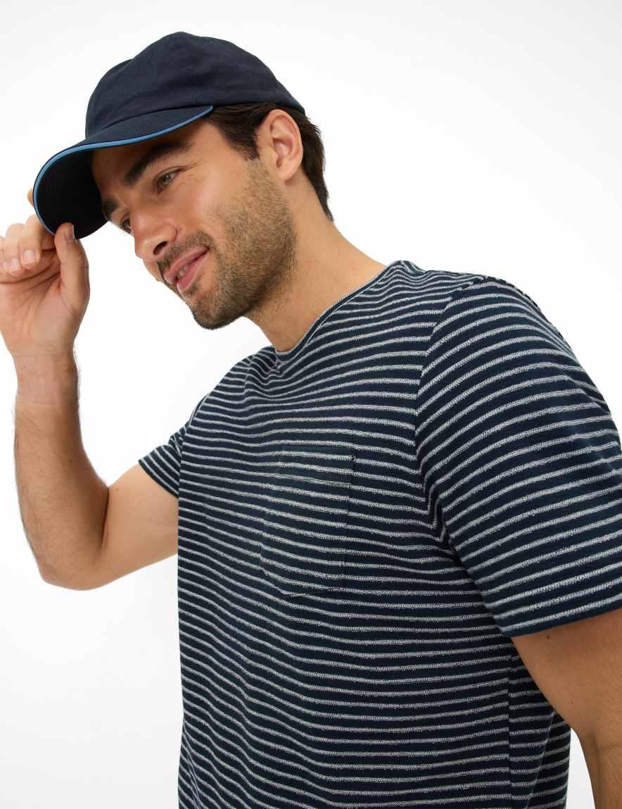 Eurex By Brax Men's Fashion T-shirts Style TIMO Dark Blue ➜ - Buy At Brax