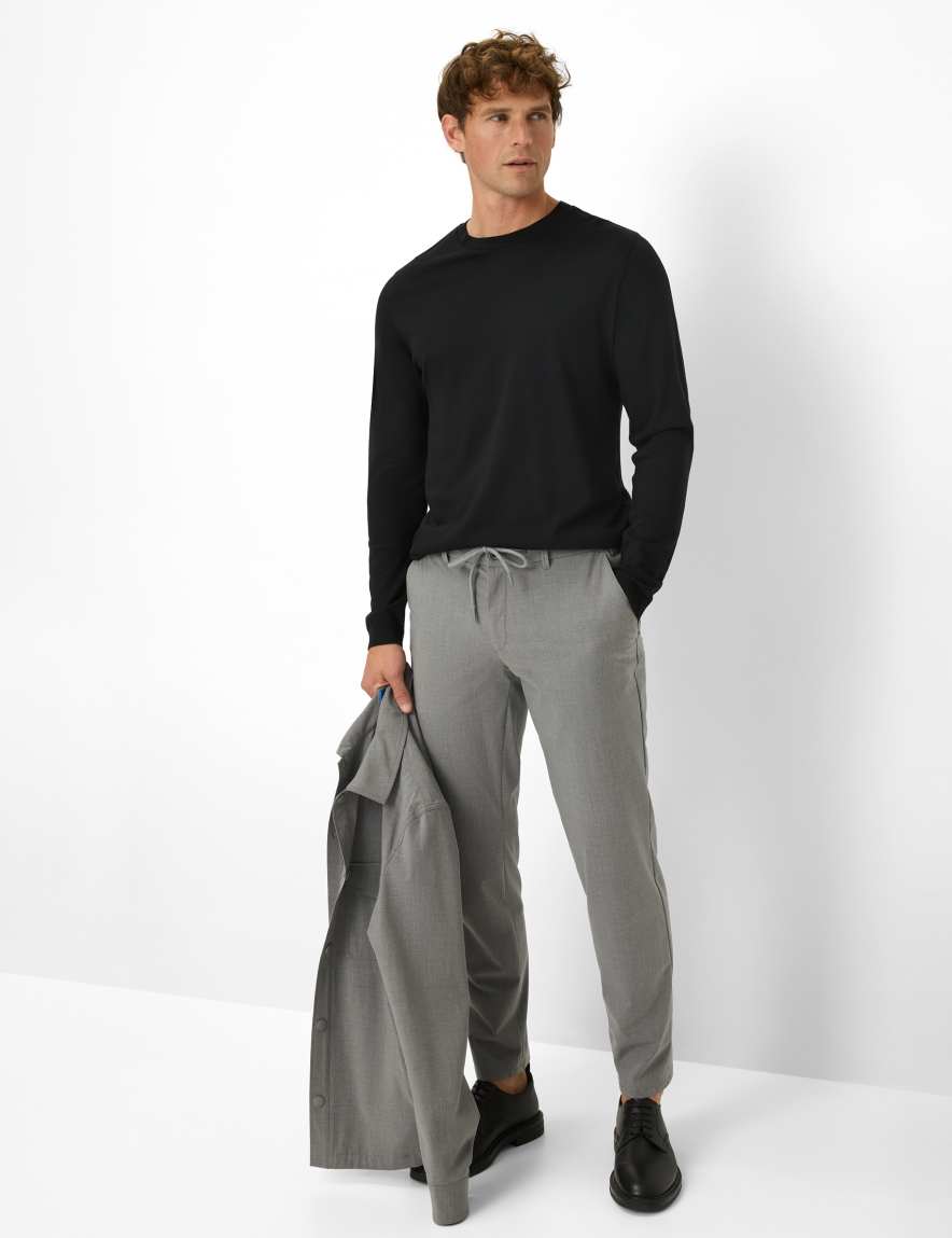 Eurex By Brax Men's Fashion T-shirts Style TIMON Black ➜ - Buy At Brax