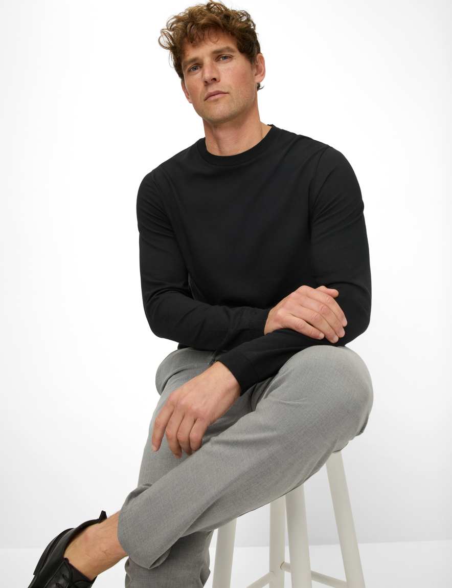 Eurex By Brax Men's Fashion T-shirts Style TIMON Black ➜ - Buy At Brax