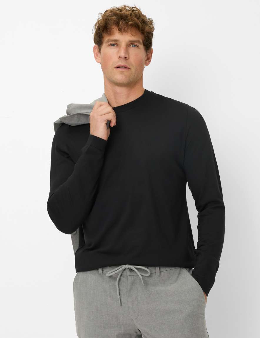 eurex by brax Men's fashion T-shirts Style TIMON Black ➜ - buy at Brax