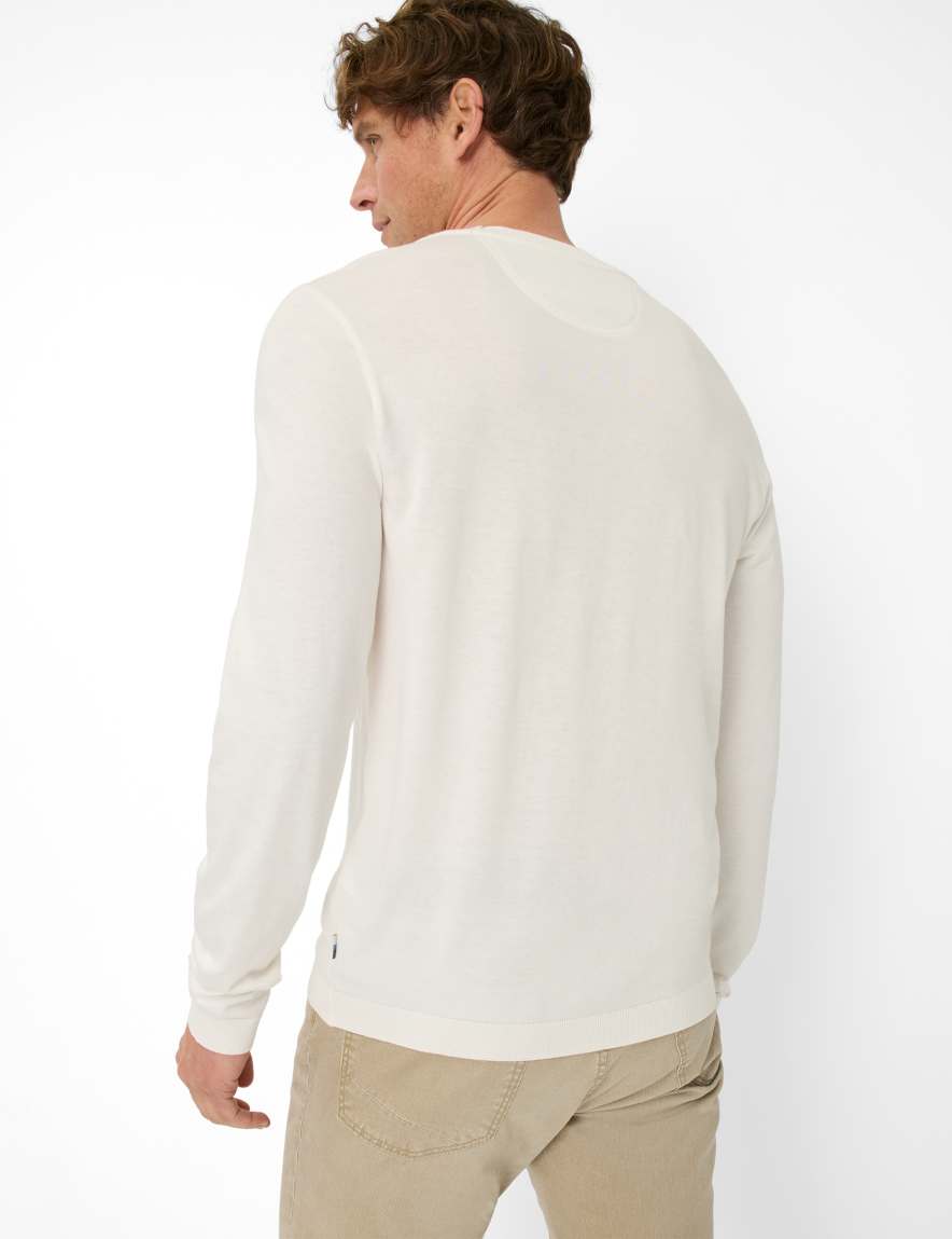 Eurex By Brax Men's Fashion T-shirts Style TIMON Cream White