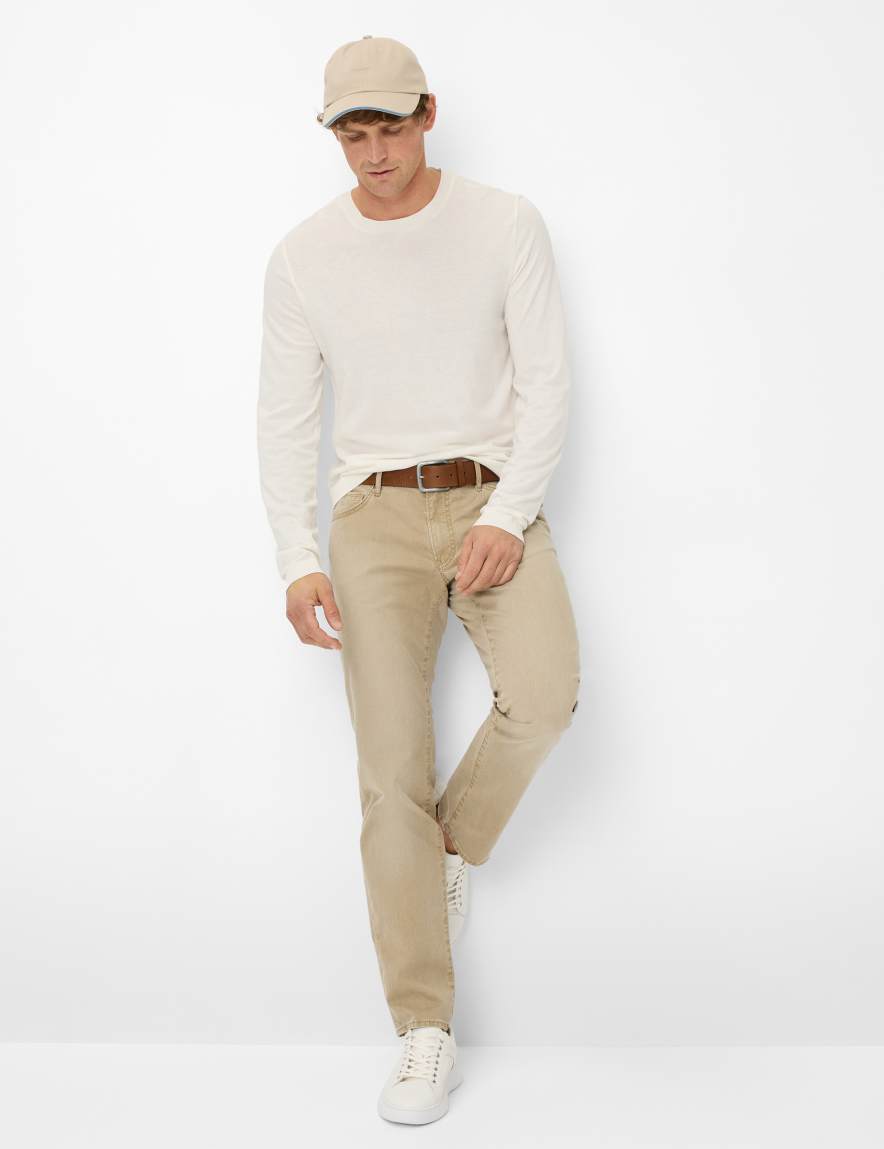 Eurex By Brax Men's Fashion T-shirts Style TIMON Cream White