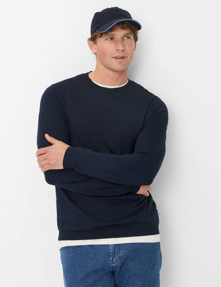 eurex by brax Men's fashion T-shirts Style TIMON Dark Blue