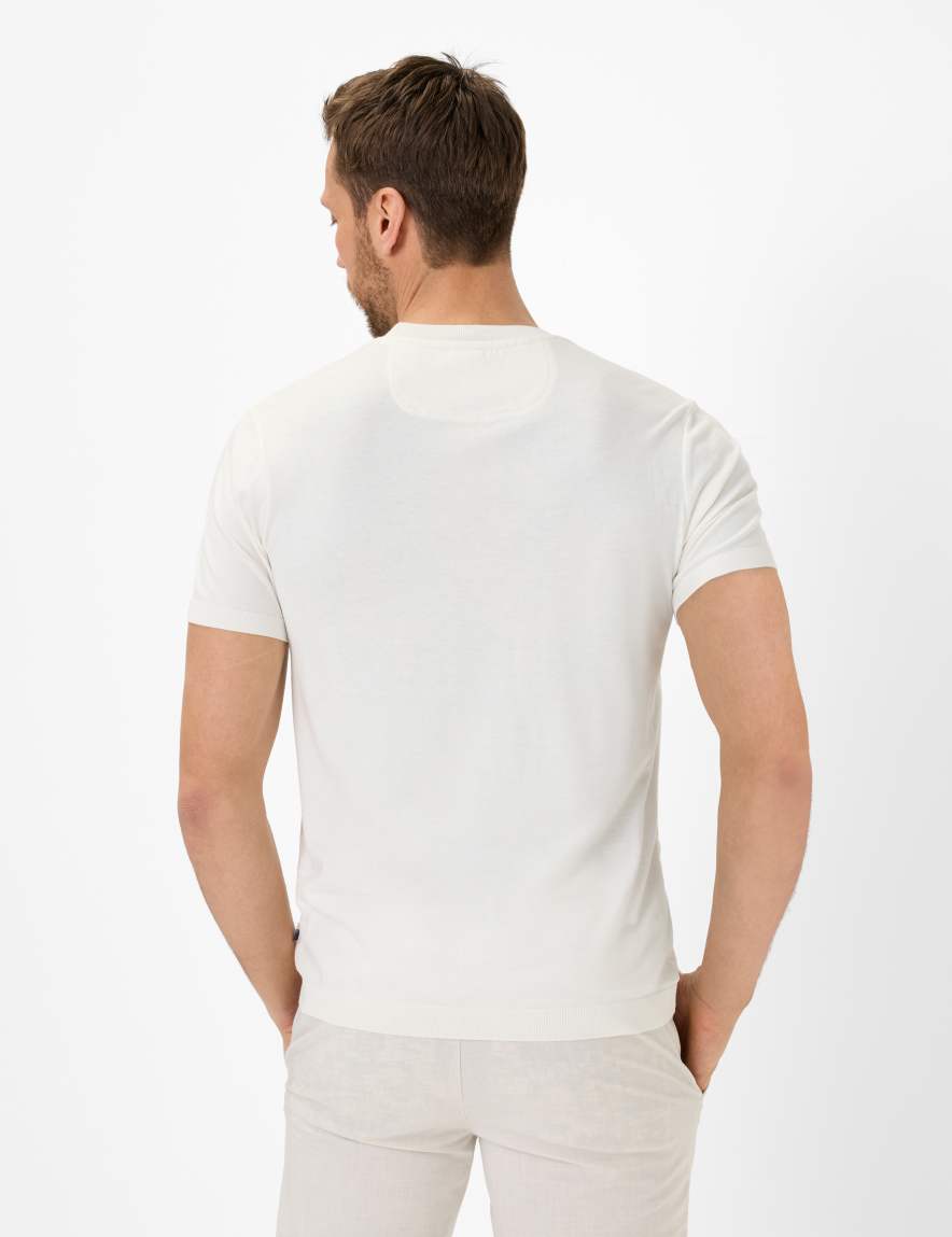 Eurex By Brax Men's Fashion T-shirts Style TREVOR Cream White