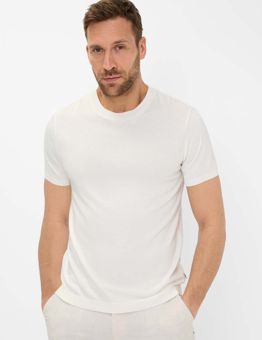eurex by brax Men's fashion T-shirts Style TREVOR Cream White
