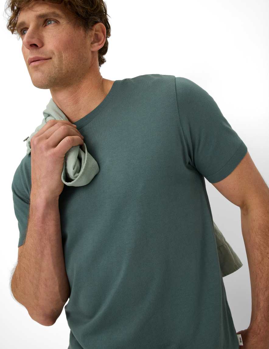 Eurex By Brax Men's Fashion T-shirts Style TREVOR Green ➜ - Buy At Brax
