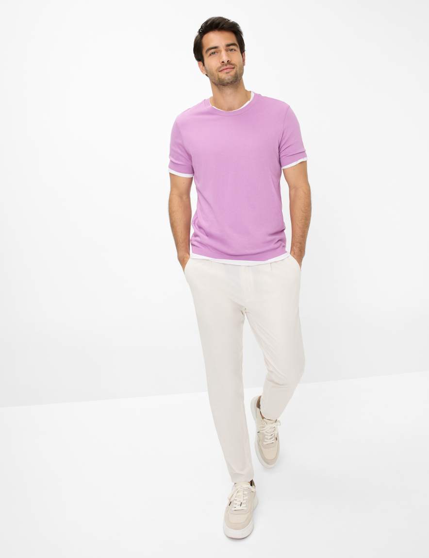 Eurex By Brax Men's Fashion T-shirts Style TREVOR Purple ➜ - Buy At Brax