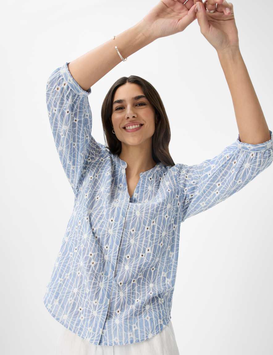 Eurex By Brax Women's Fashion Blouses Style VELIA Light Blue