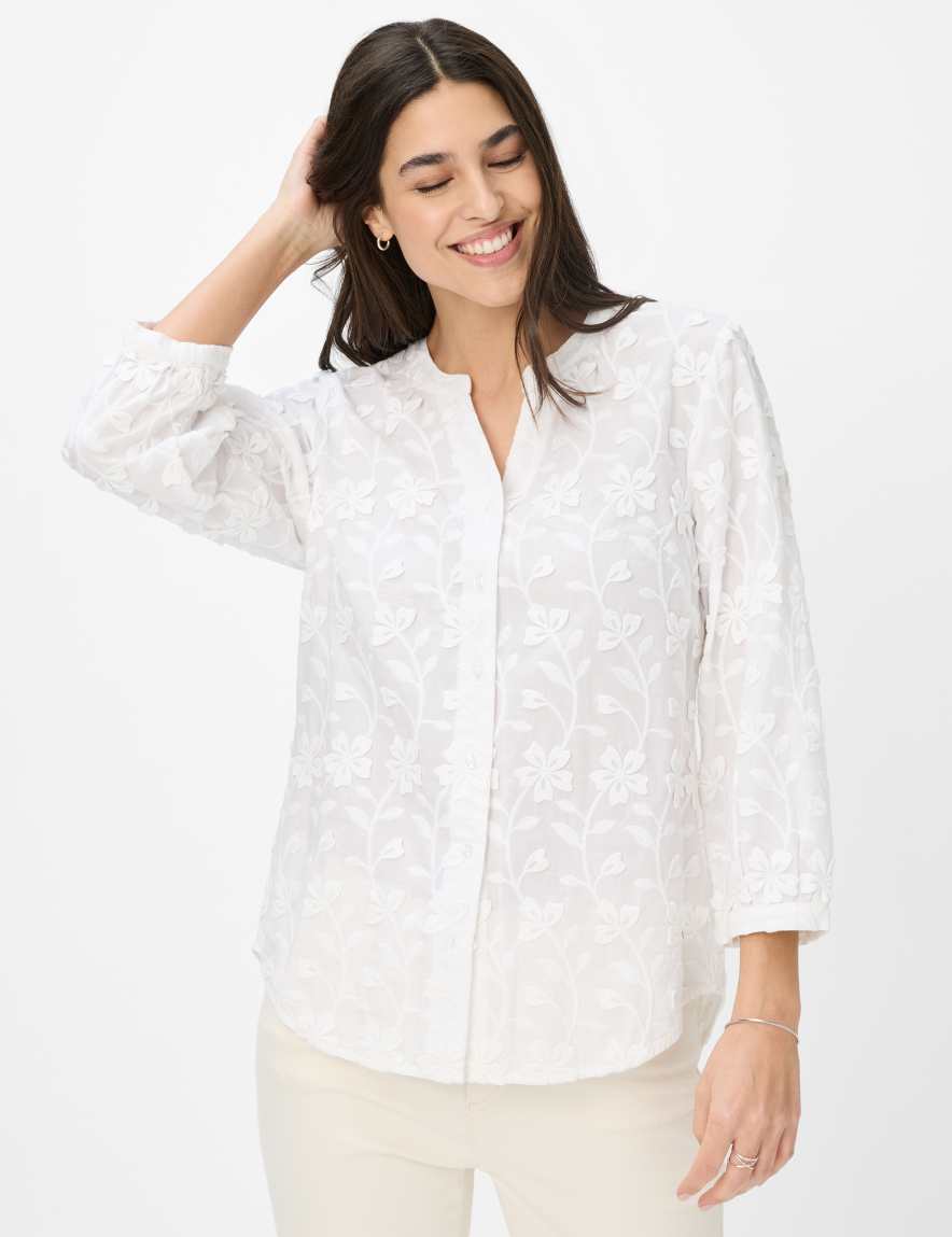 eurex by brax Women's fashion Blouses Style VELIA White ➜ - buy at Brax