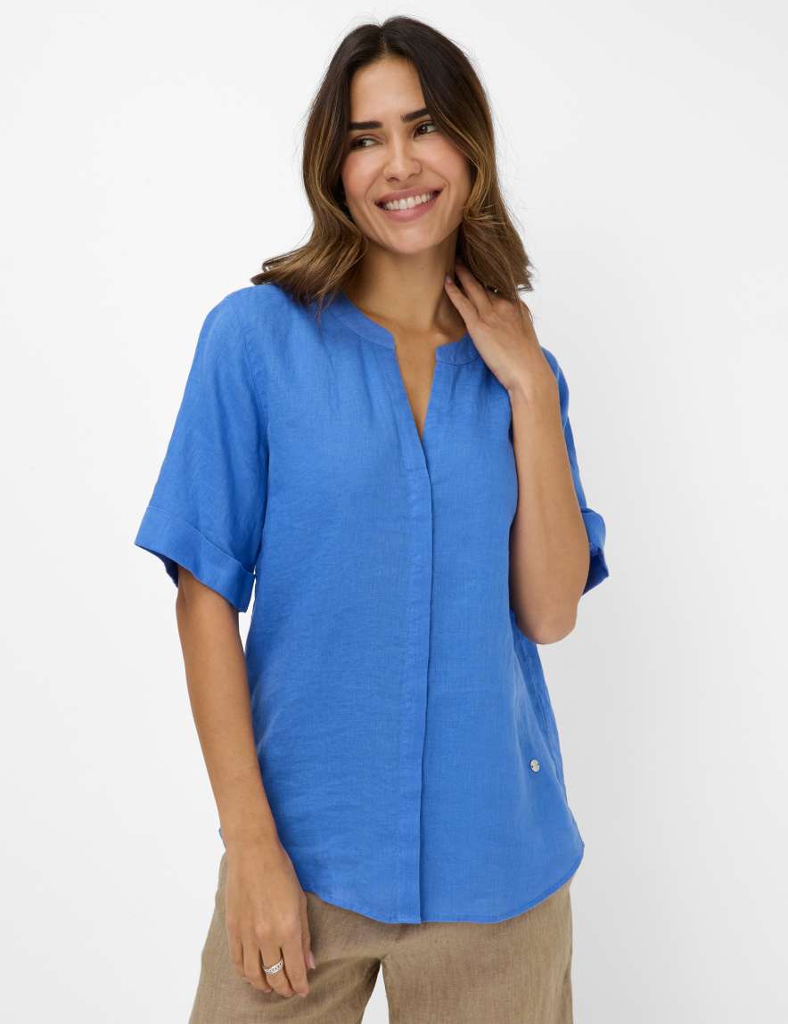 eurex by brax Women's fashion Blouses Style VERI Blue ➜ - buy now at Brax