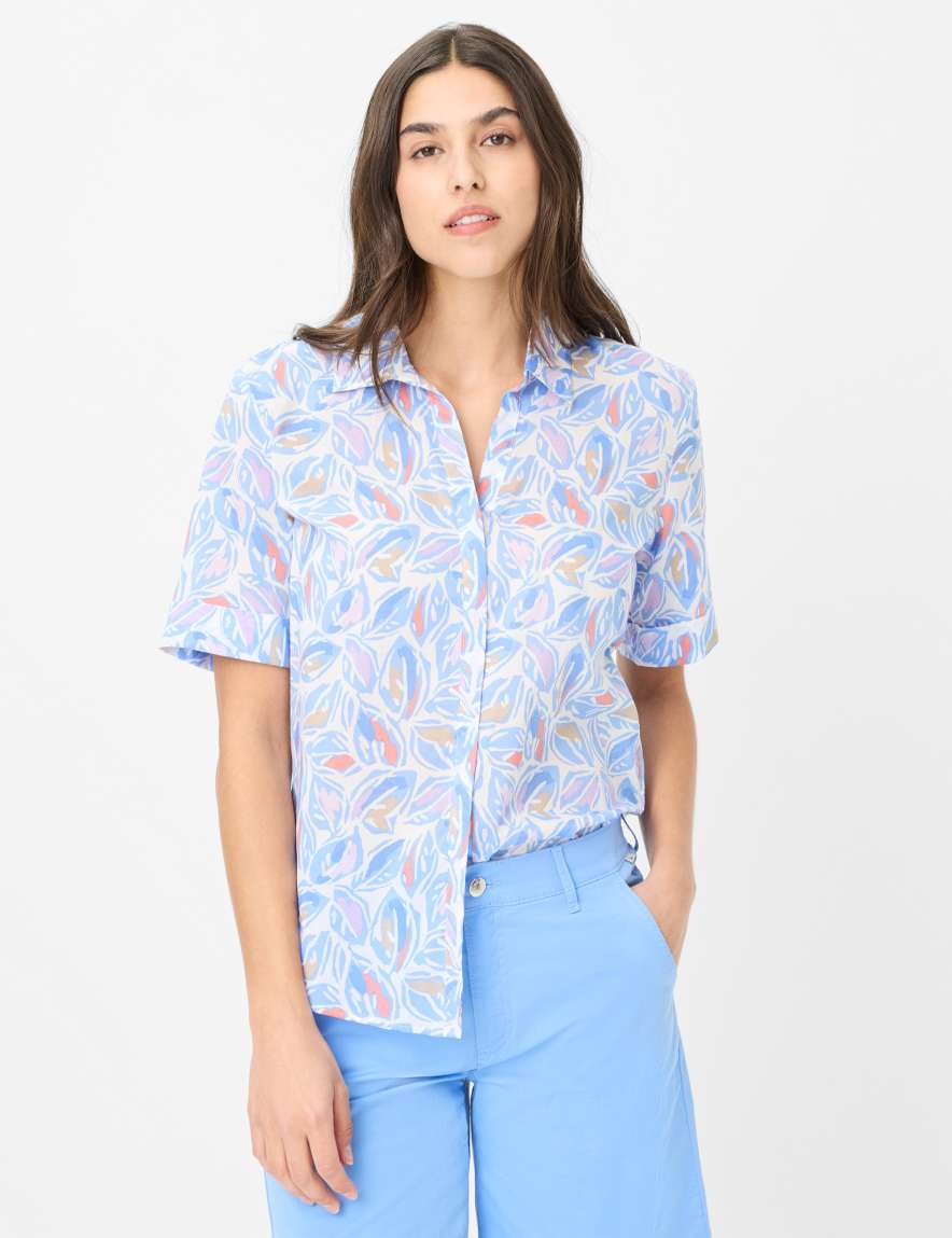 eurex by brax Women's fashion Blouses Style VERI Blue ➜ - buy now at Brax