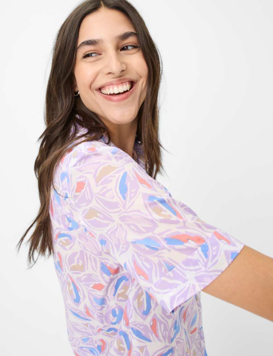 Eurex By Brax Women's Fashion Blouses Style VERI Purple - Lilac