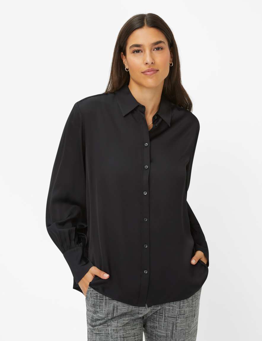 eurex by brax Women's fashion Blouses Style VIC Black ➜ - buy now at Brax