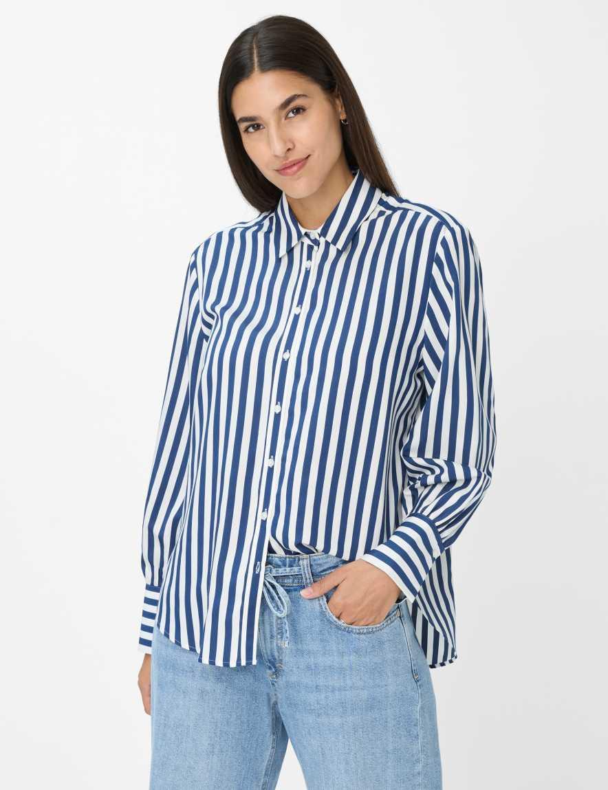 eurex by brax Women's fashion Blouses Style VIC Dark Blue ➜ - buy at Brax