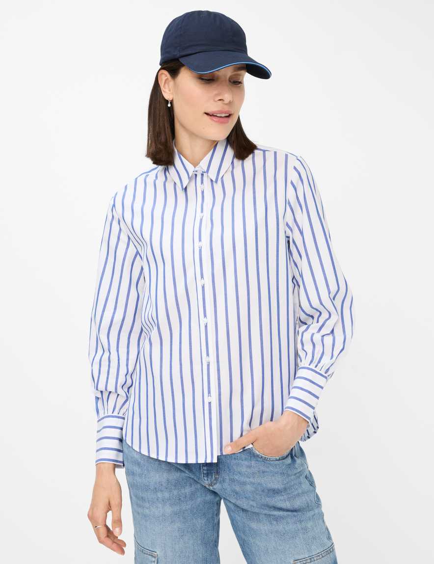 eurex by brax Women's fashion Blouses Style VIC Dark Blue ➜ - buy at Brax