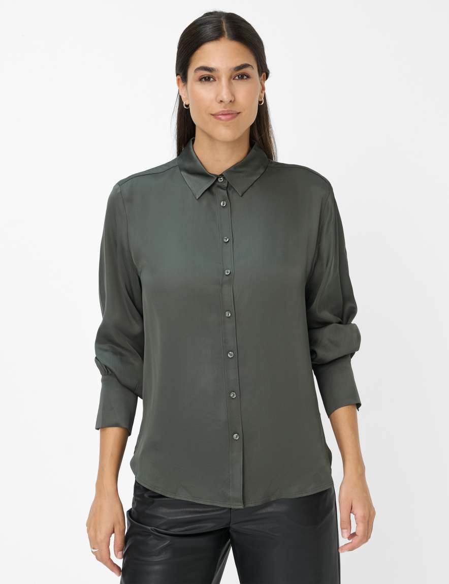 eurex by brax Women's fashion Blouses Style VIC Dark Green