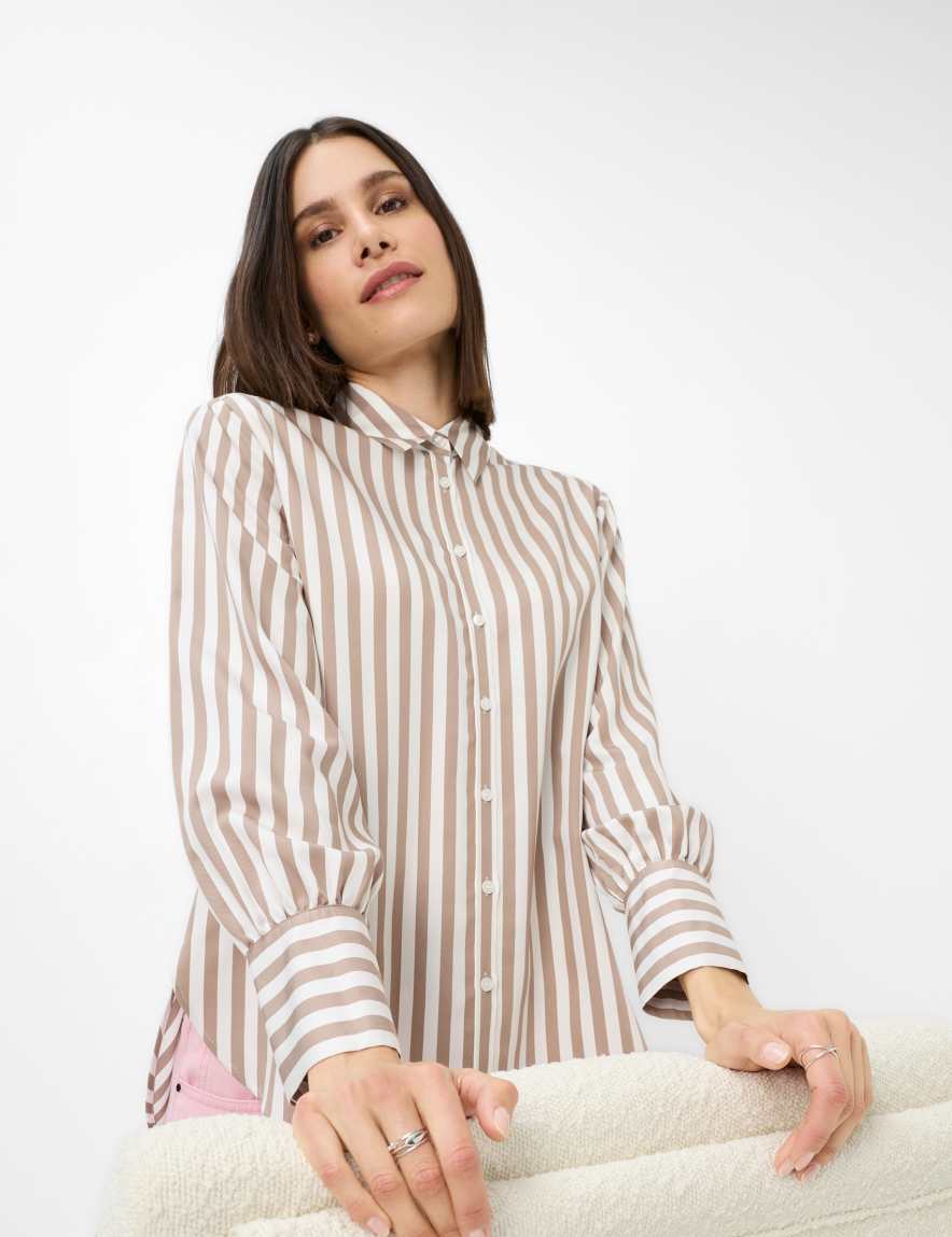 Eurex By Brax Women's Fashion Blouses Style VIC Light Brown