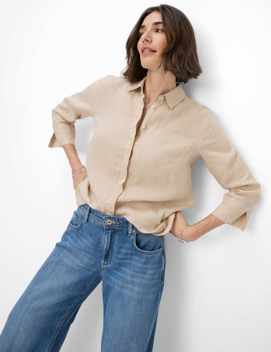 Eurex By Brax Women's Fashion Blouses Style VICKI Beige ➜ - Buy At Brax