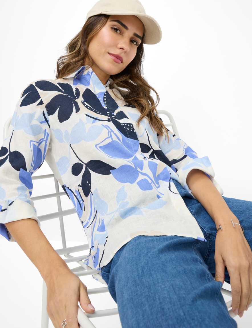 Eurex By Brax Women's Fashion Blouses Style VICKI Blue ➜ - Buy At Brax