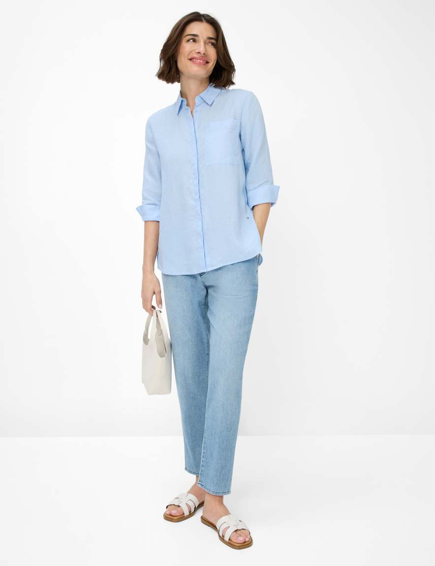 Eurex By Brax Women's Fashion Blouses Style VICKI Light Blue