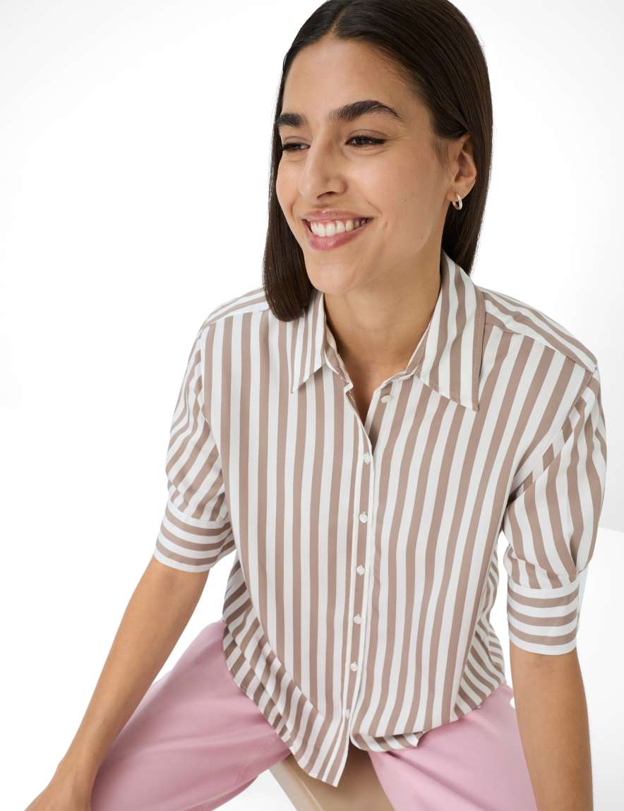 Eurex By Brax Women's Fashion Blouses Style VILLY Light Brown