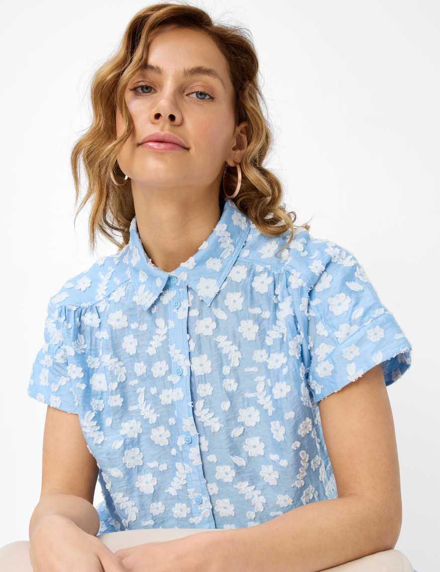 Eurex By Brax Women's Fashion Blouses Style VIV Light Blue