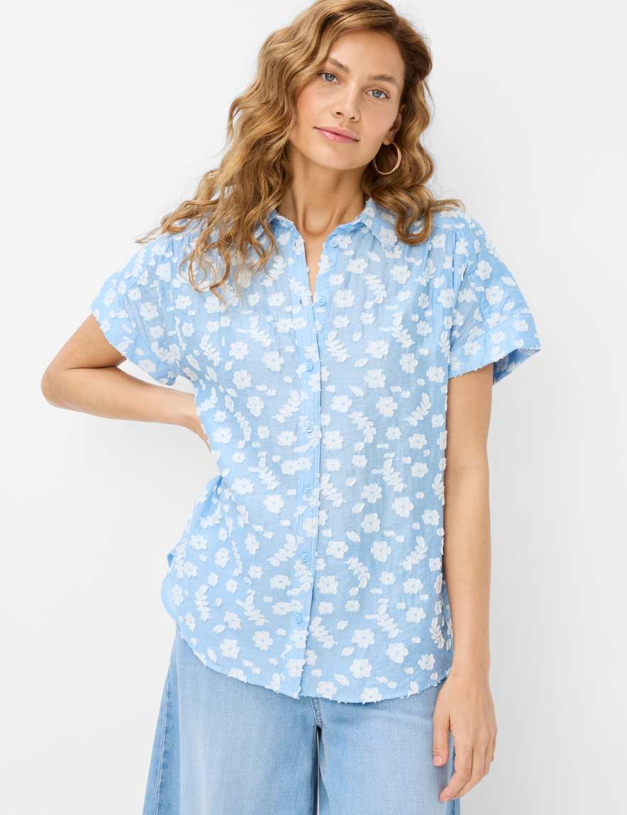 eurex by brax Women's fashion Blouses Style VIV Light Blue