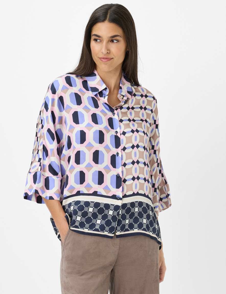 eurex by brax Women's fashion Blouses Style VIV PATCH Dark Blue