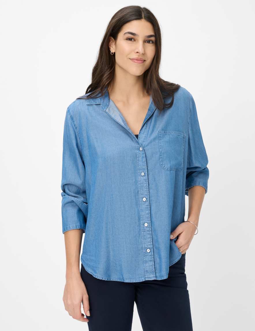 eurex by brax Women's fashion Blouses Style VIVIEN Denim Blue