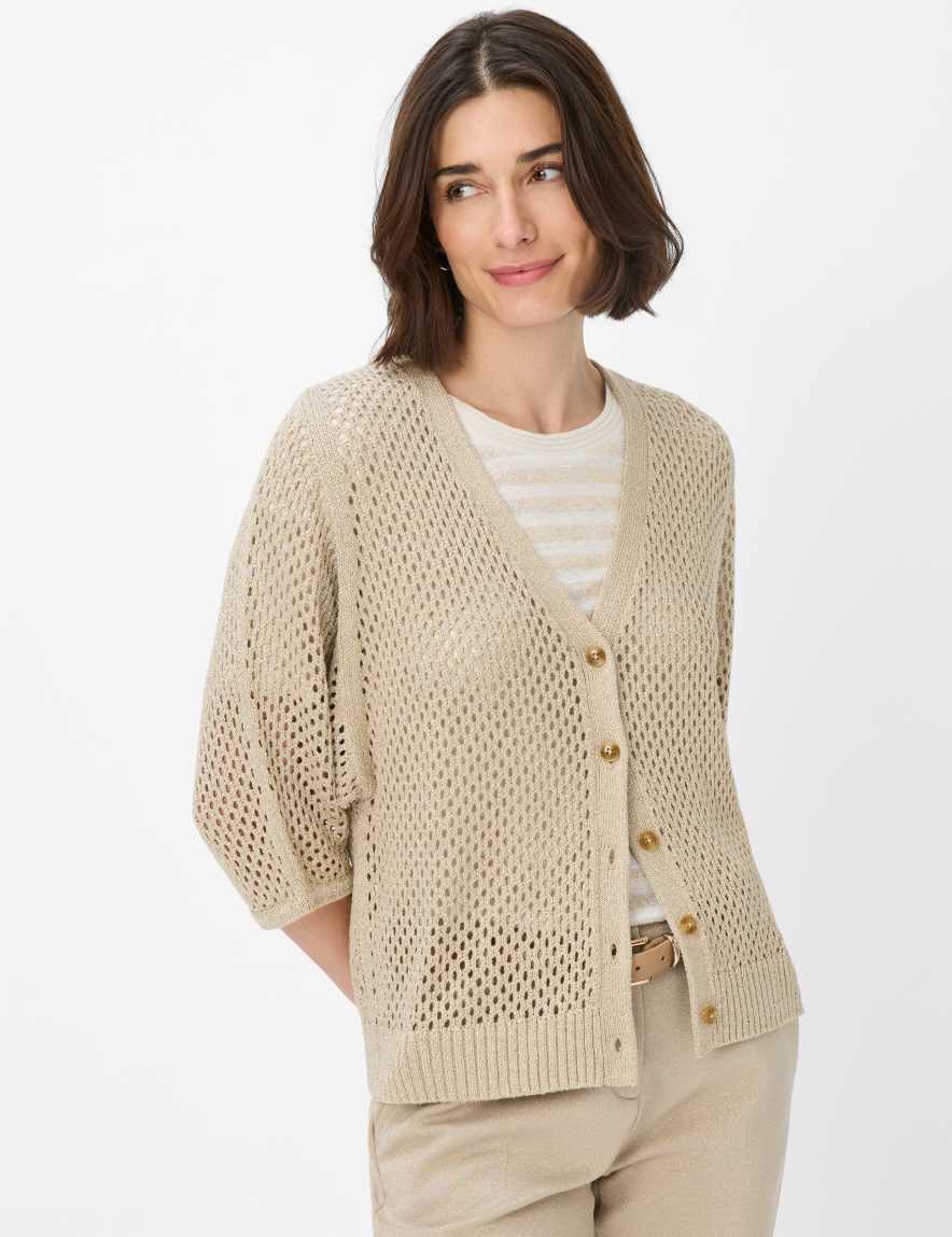 eurex by brax Women's fashion Cardigans Style ALICE Beige ➜ - buy at Brax