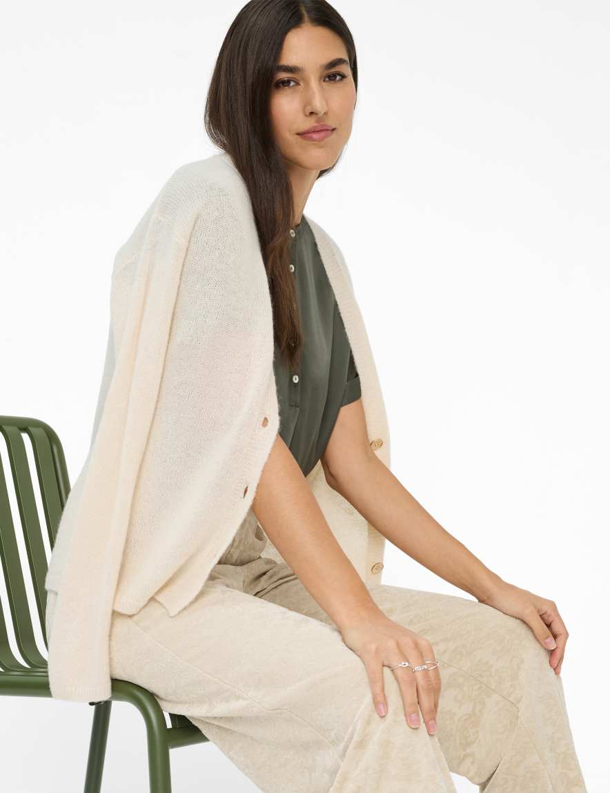 Eurex By Brax Women's Fashion Cardigans Style ALICIA Cream White