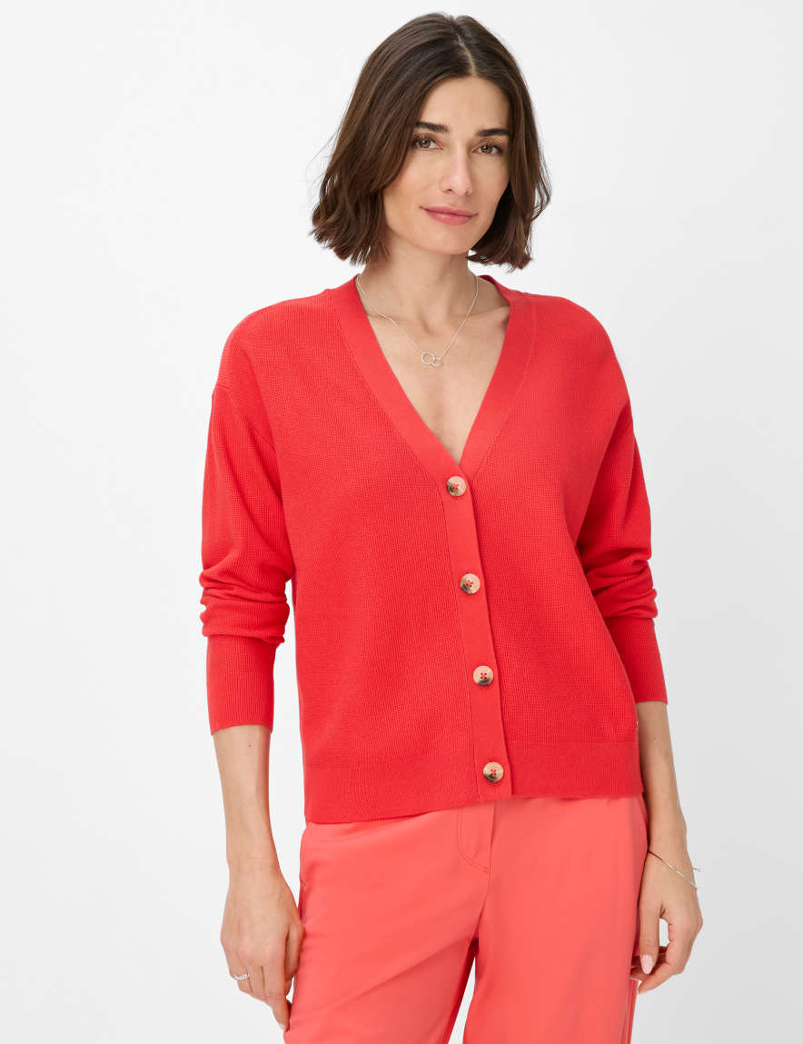 eurex by brax Women's fashion Cardigans Style ANIQUE Red ➜ - buy at Brax