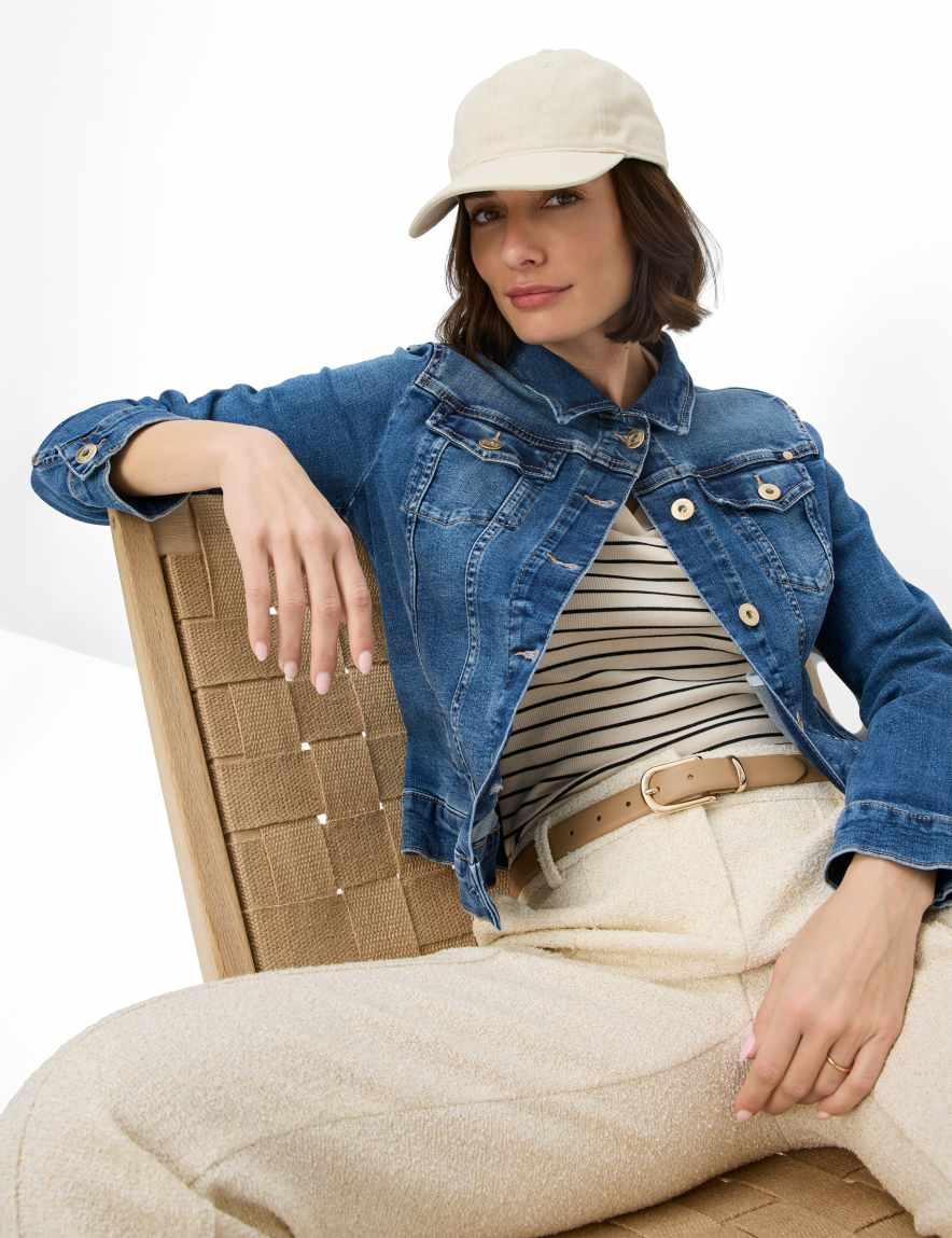 Eurex By Brax Women's Fashion Jackets Style MIAMI Denim Blue