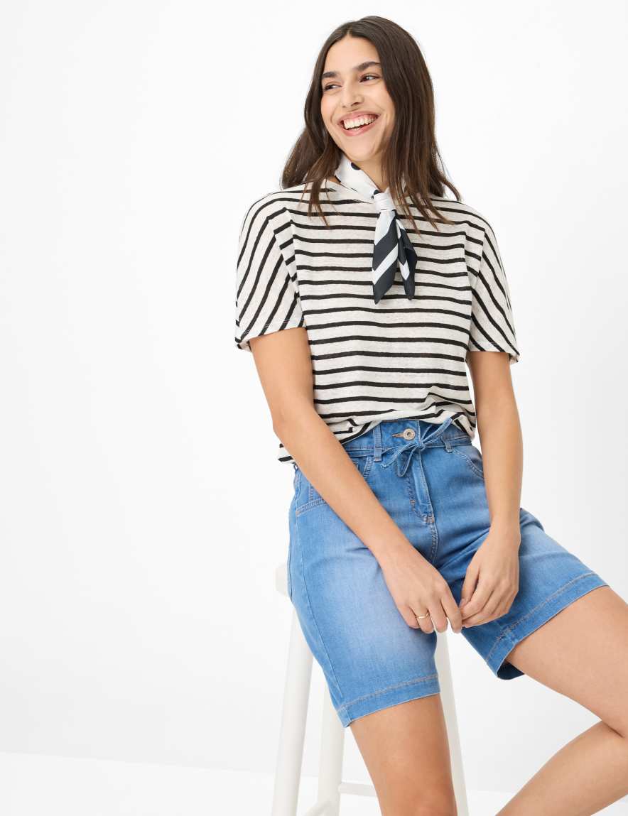 Eurex By Brax Women's Fashion Jeans | Bermudas Style MAINE B Wide Leg