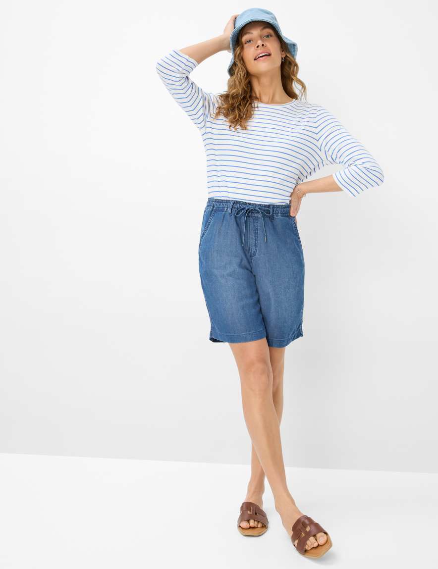 Eurex By Brax Women's Fashion Jeans | Bermudas Style MAINE B Wide Leg